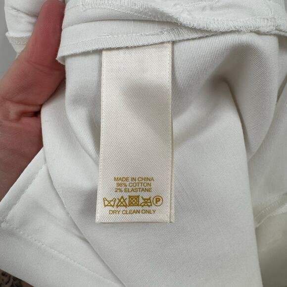 Kate Spade White bow cotton trouser shorts - Picture 2 of 5